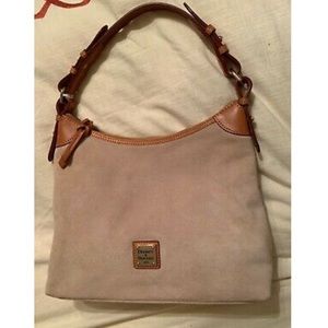 Dooney & Bourke Beige suede hobo purse. Brand New.